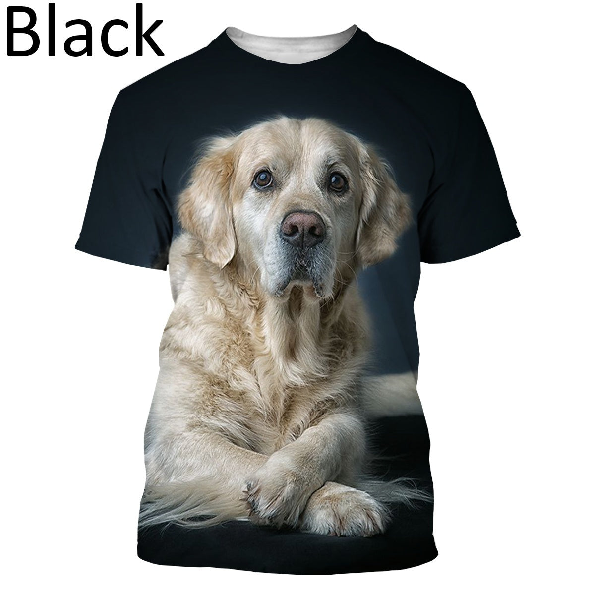 Summer Men's And Women's Casual Fashion Cute Golden Retriever 3D Printing T-shirt