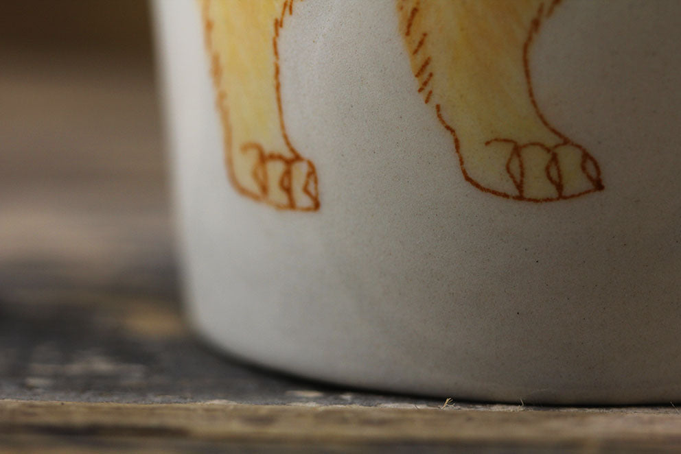 Hand Drawn Animal Mug Golden Retriever Ceramic Cup