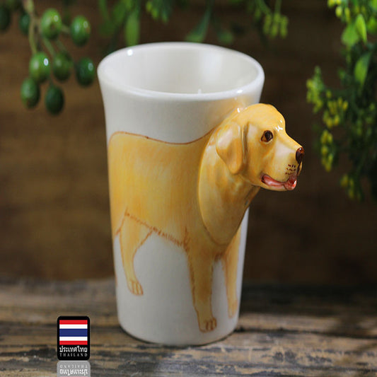 Hand Drawn Animal Mug Golden Retriever Ceramic Cup