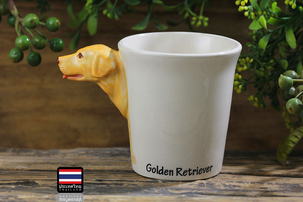 Hand Drawn Animal Mug Golden Retriever Ceramic Cup